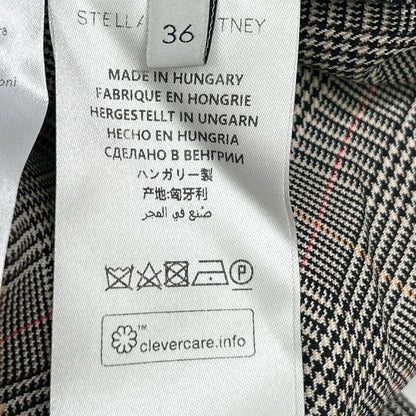 STELLA McCARTNEY ステラマッカートニー ブラック グレンチェック柄 センタープレス ワイドパンツ ボトムス