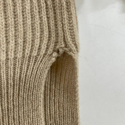 STELLA McCARTNEY Stella McCartney Beige Fringe-Sleeve Crew Neck Knit Top 36