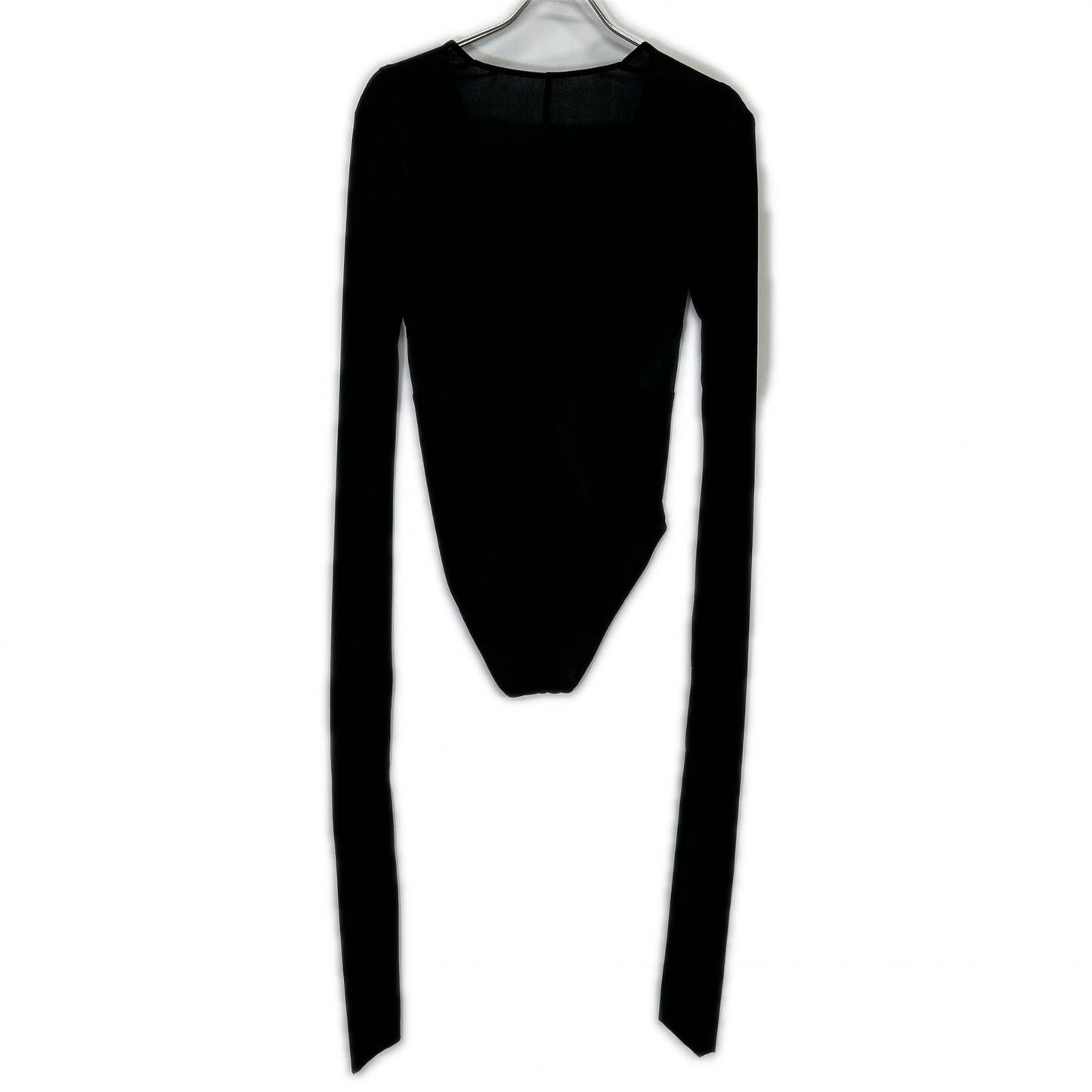 IRENE Black Plunging Neckline Bodysuit Top 36