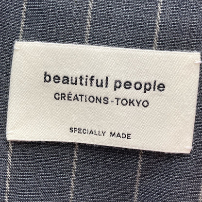 beautifulpeople ビューティフルピープル グレー wool silk stripe shirtjacket リバーシブルジャケット ジャケット