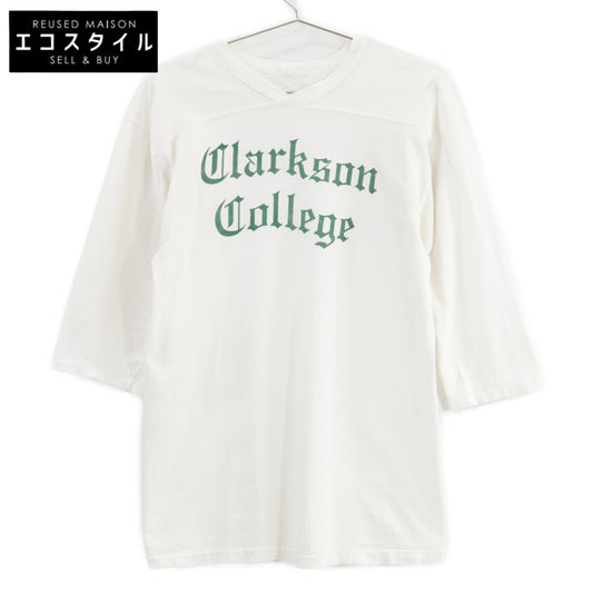 VINTAGE 70'S White Clarkson College Football T-shirt Top