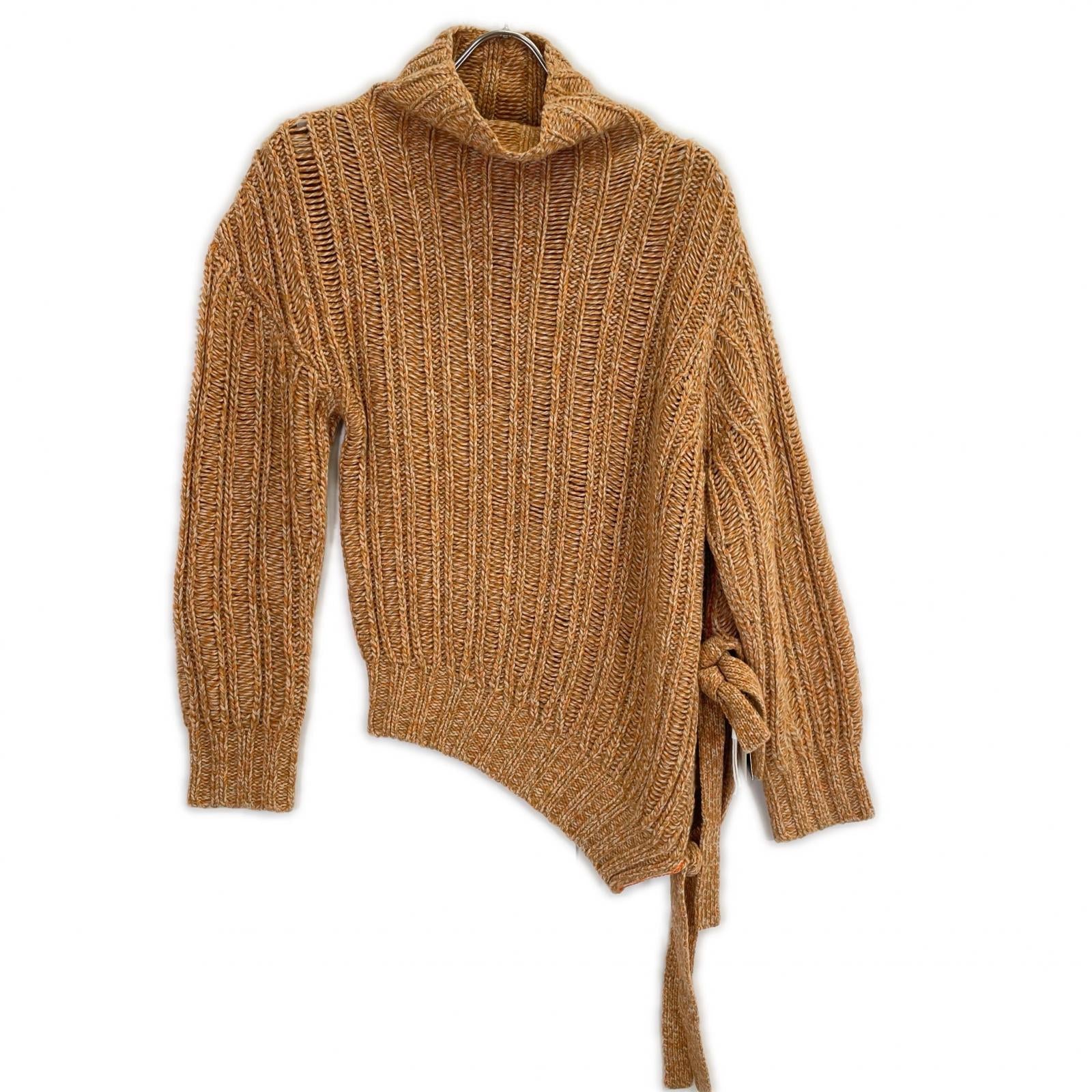 sies marjan Apricot Melange Cashmere Turtleneck Sweater Knit Top S