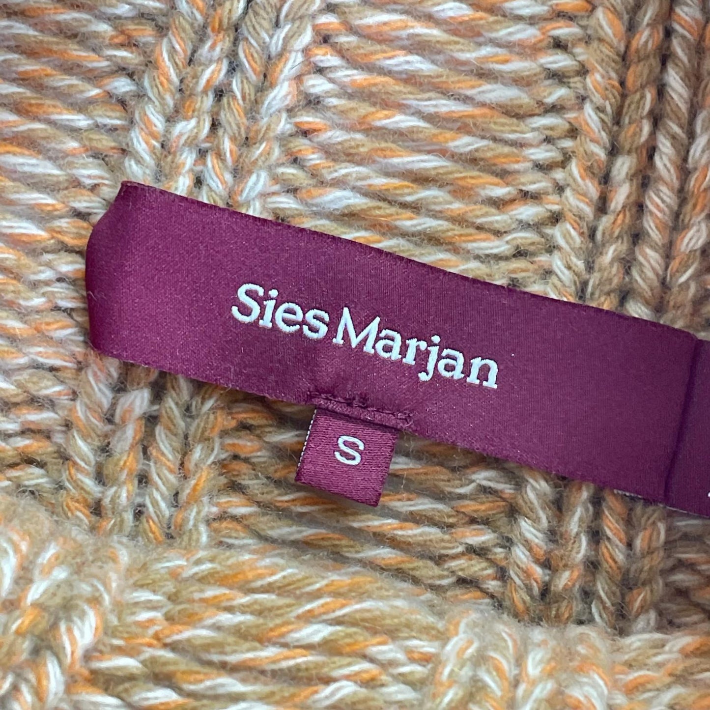 sies marjan Apricot Melange Cashmere Turtleneck Sweater Knit Top S