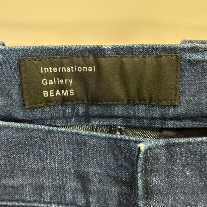 International Gallery BEAMS インターナショナルギャラリービームス 23-23-0027-262 インディゴ コットン センタープレスフレアデニムパンツ ボトムス