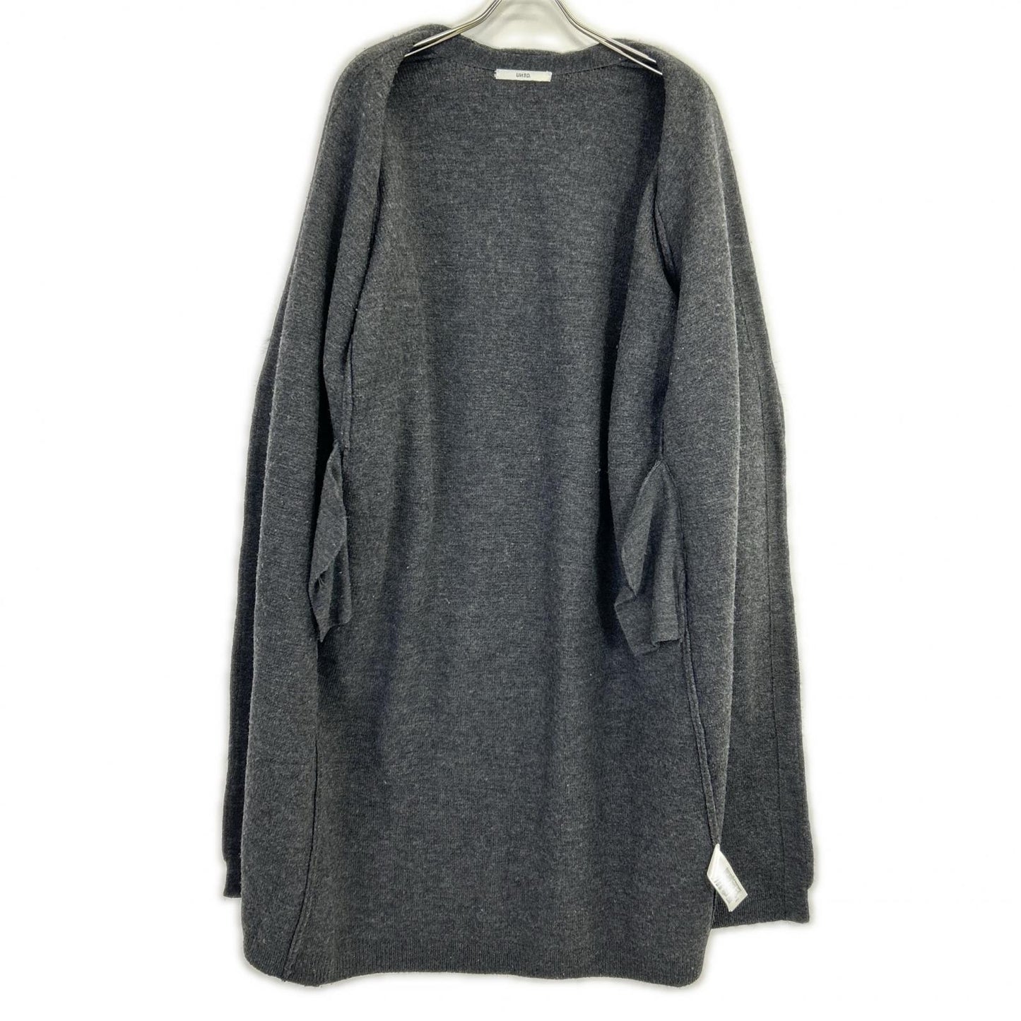 UN3D. Grey Faux Fur Cardigan Coat 38