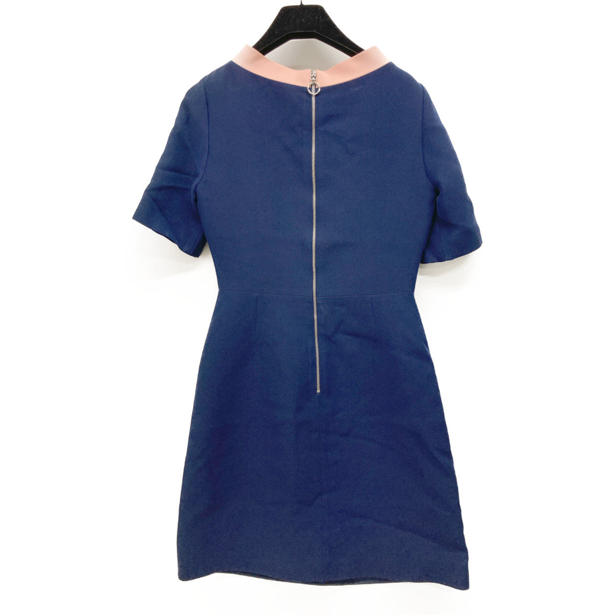 453979 Navy x Pink Ribbon Tie Dress One-piece 36 Ladies