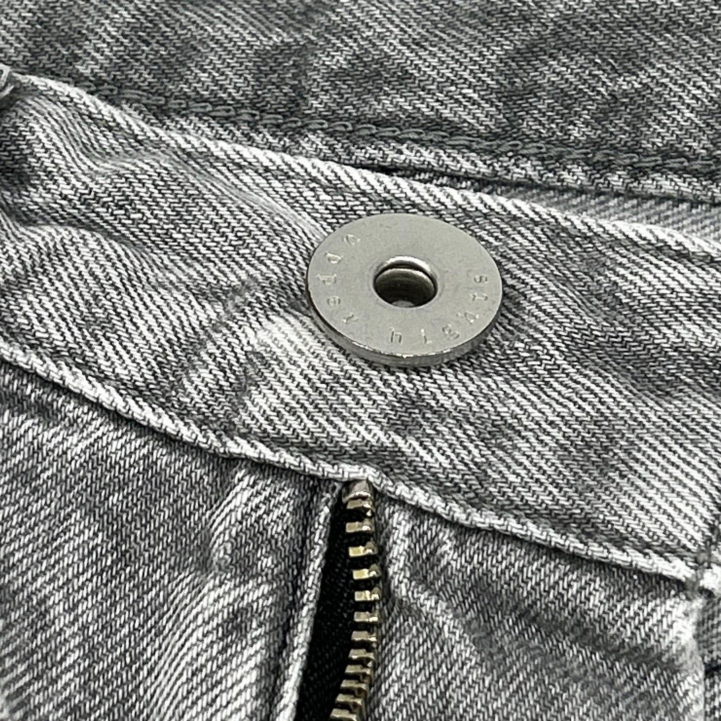 upper hights アッパーハイツ ｸﾞﾚｰ ﾀﾞﾒｰｼﾞ加工 ﾃｰﾊﾟｰﾄﾞﾃﾞﾆﾑﾊﾟﾝﾂ ボトムス 22
