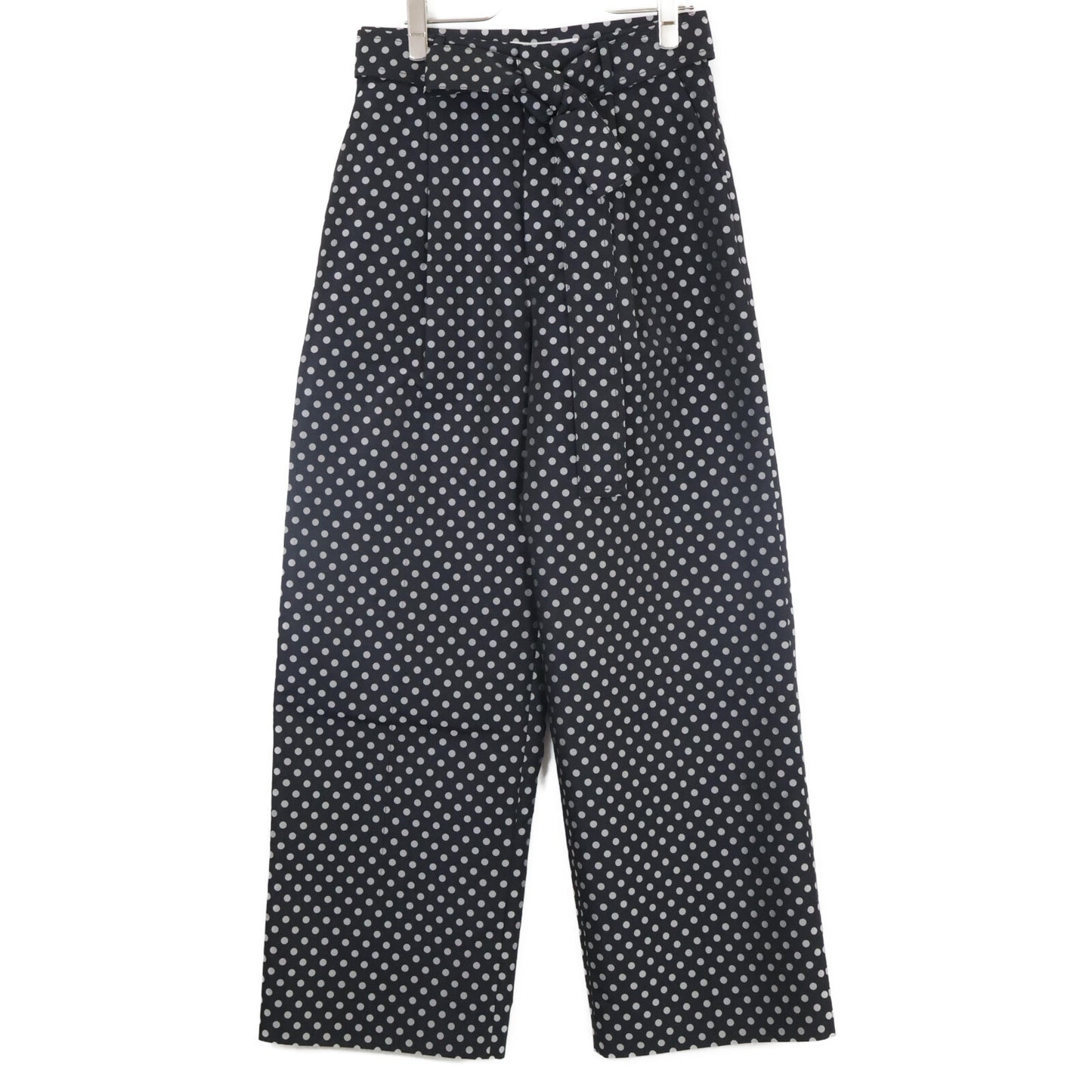 LE CIEL BLEU Le Ciel Bleu 23AW Black Dot Belted Wide Pants Bottoms 38 Women's