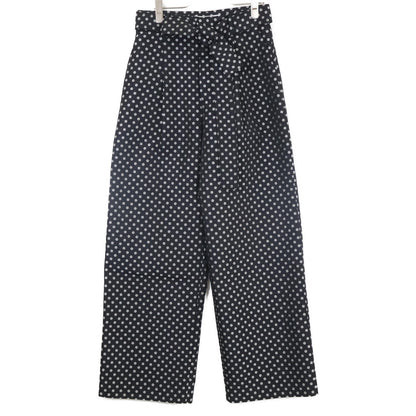 LE CIEL BLEU Le Ciel Bleu 23AW Black Dot Belted Wide Pants Bottoms 38 Women's