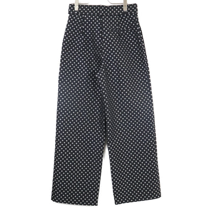 LE CIEL BLEU Le Ciel Bleu 23AW Black Dot Belted Wide Pants Bottoms 38 Women's