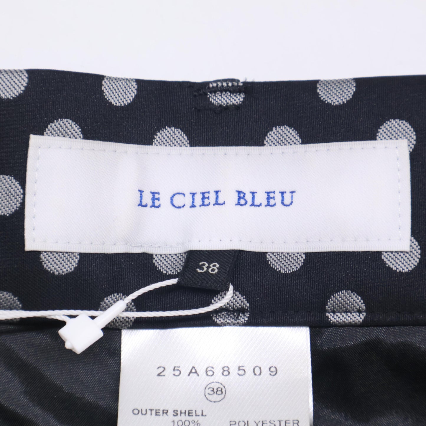LE CIEL BLEU Le Ciel Bleu 23AW Black Dot Belted Wide Pants Bottoms 38 Women's