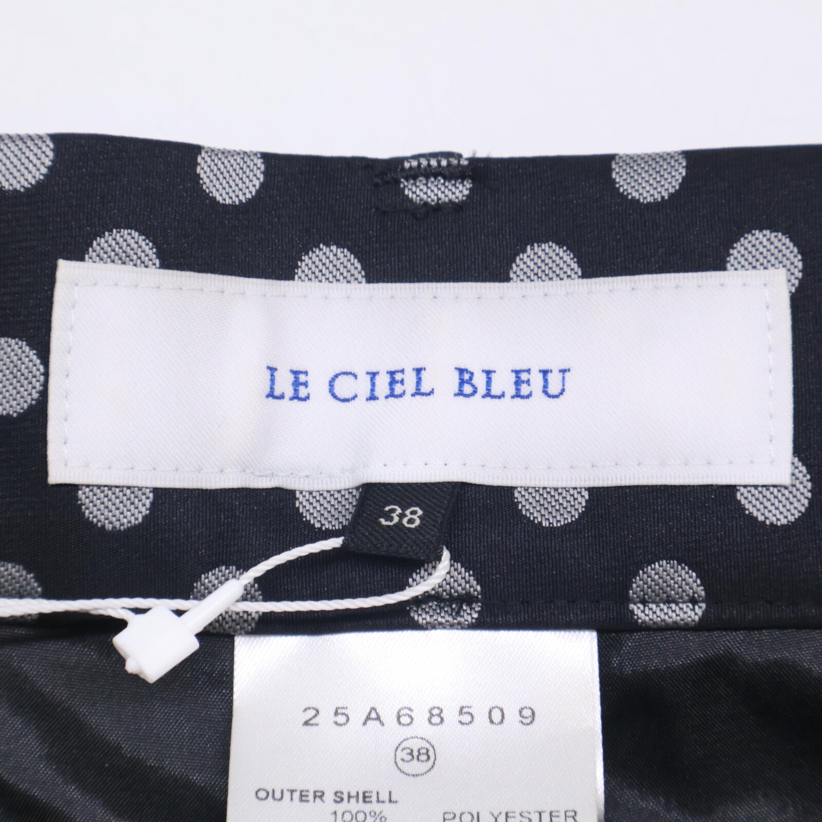 LE CIEL BLEU Le Ciel Bleu 23AW Black Dot Belted Wide Pants Bottoms 38 Women's