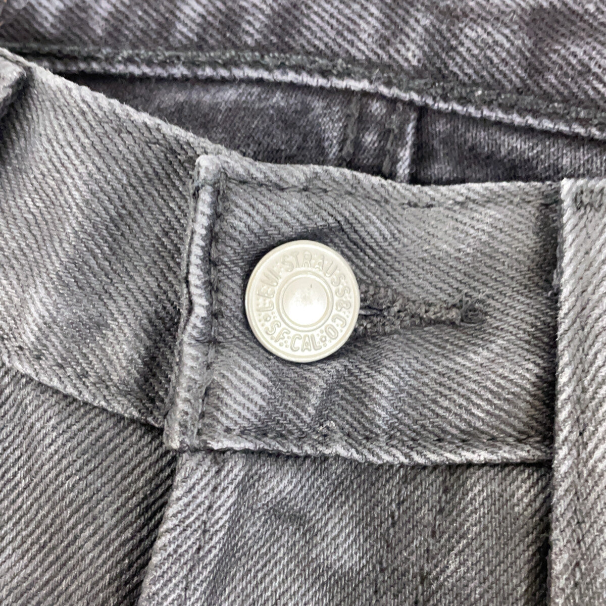 LEVI‘S 李维斯 【PREMIUM】501 黑色 棉质 纽扣门襟 直筒牛仔裤 下装