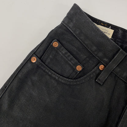 LEVI‘S 李维斯 【PREMIUM】501 黑色 棉质 纽扣门襟 直筒牛仔裤 下装
