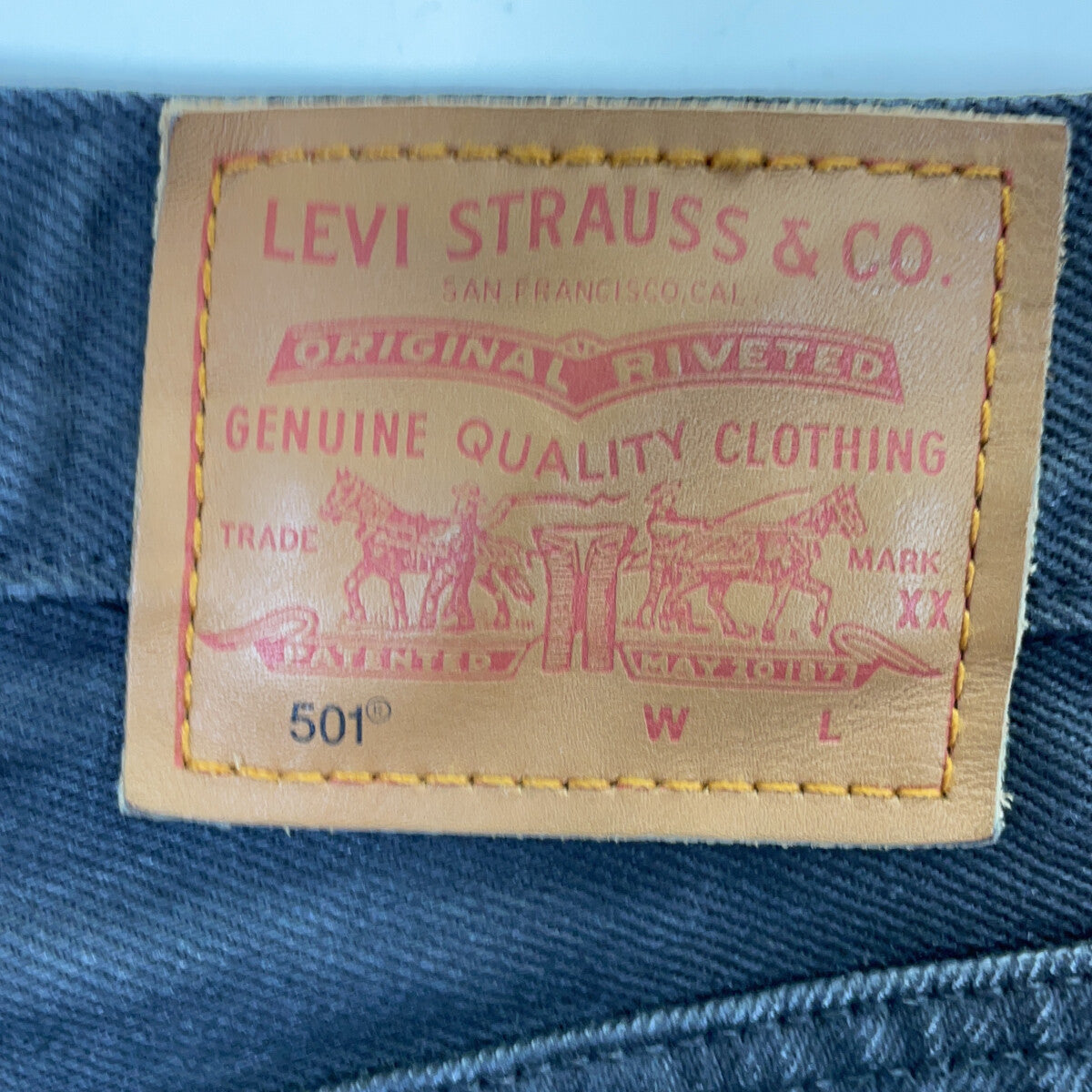 LEVI‘S 李维斯 【PREMIUM】501 黑色 棉质 纽扣门襟 直筒牛仔裤 下装