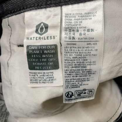 LEVI‘S 李维斯 【PREMIUM】501 黑色 棉质 纽扣门襟 直筒牛仔裤 下装