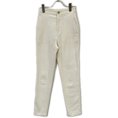GALERIE VIE Light Beige Cotton Blend Stretch Moleskin Cigarette Pants Bottoms 32