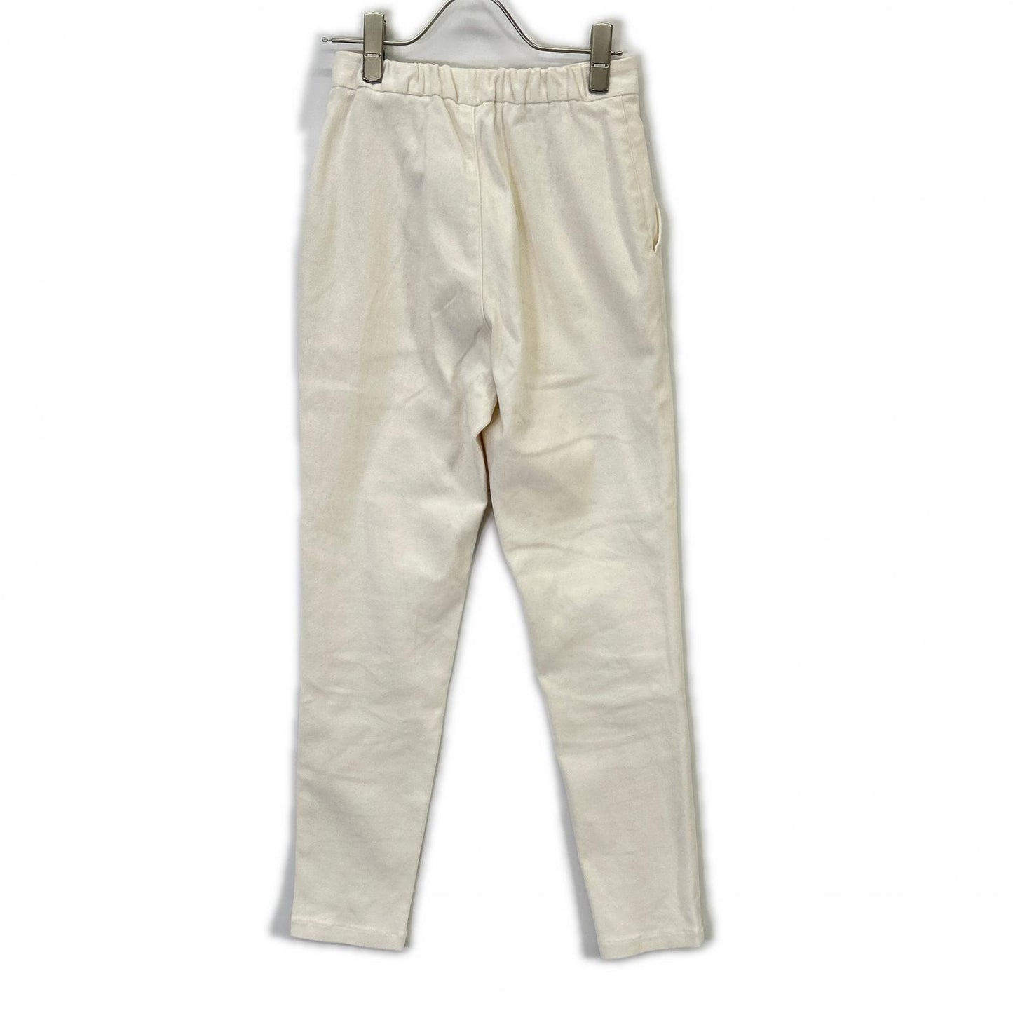 GALERIE VIE Light Beige Cotton Blend Stretch Moleskin Cigarette Pants Bottoms 32