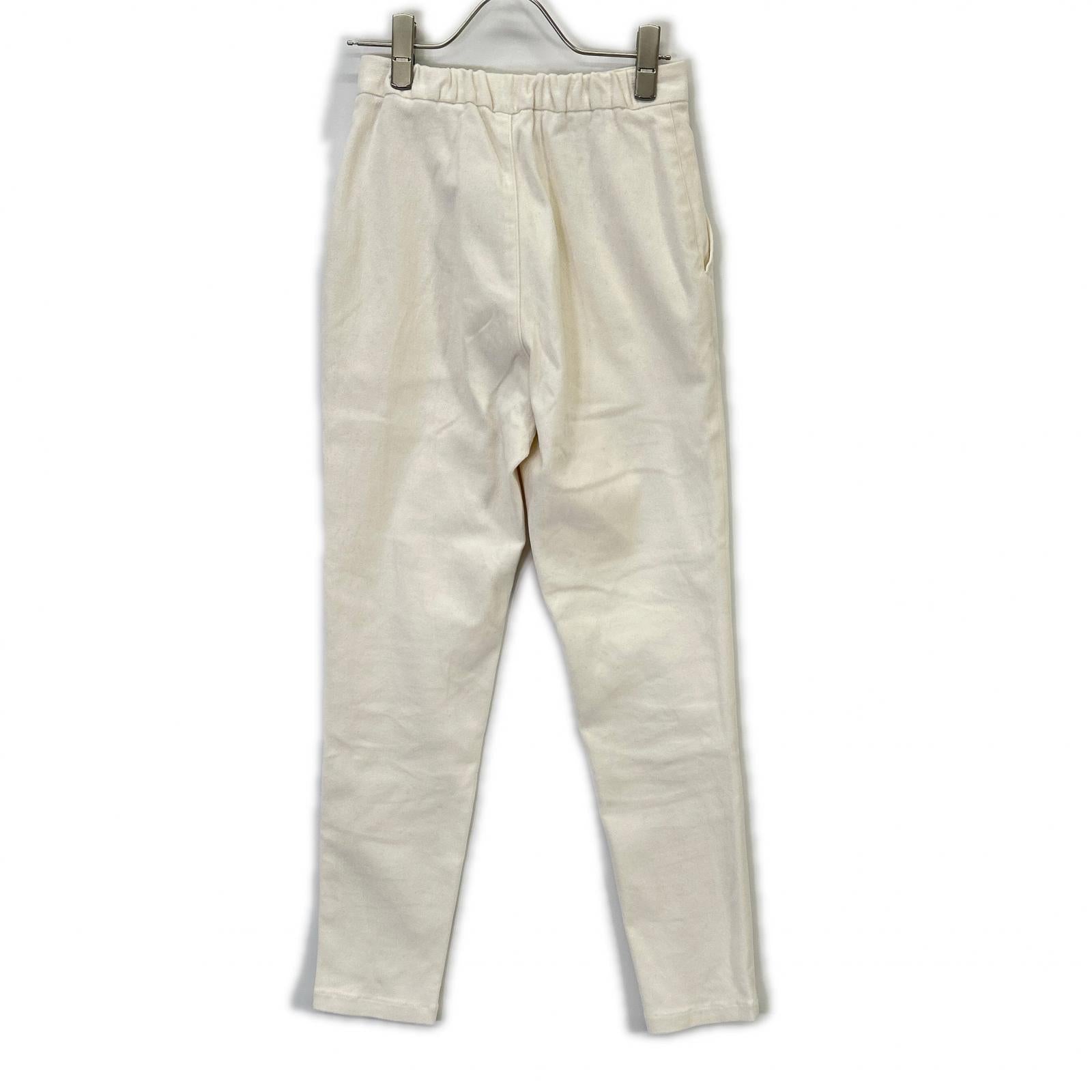 GALERIE VIE Light Beige Cotton Blend Stretch Moleskin Cigarette Pants Bottoms 32