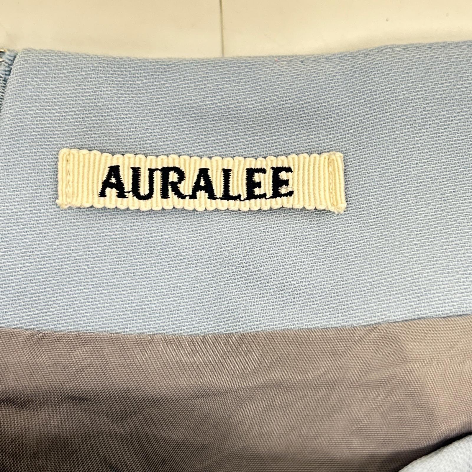AURALEE オーラリー A23SS02KW ライトブルー HARD TWIST WOOL DOBBY SKIRT スカート