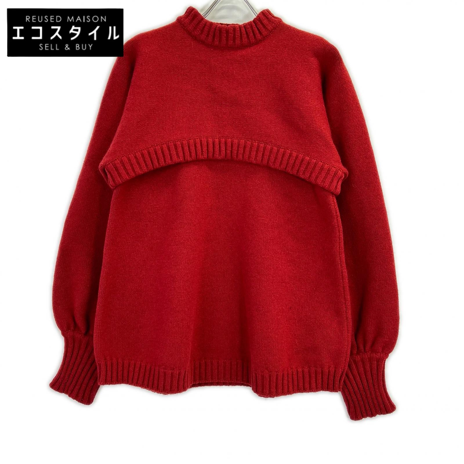 IRENE アイレネ 19A81002 レッド ウール レイヤードニット トップス