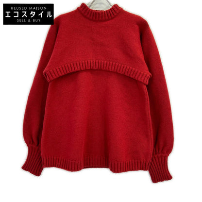 IRENE アイレネ 19A81002 レッド ウール レイヤードニット トップス