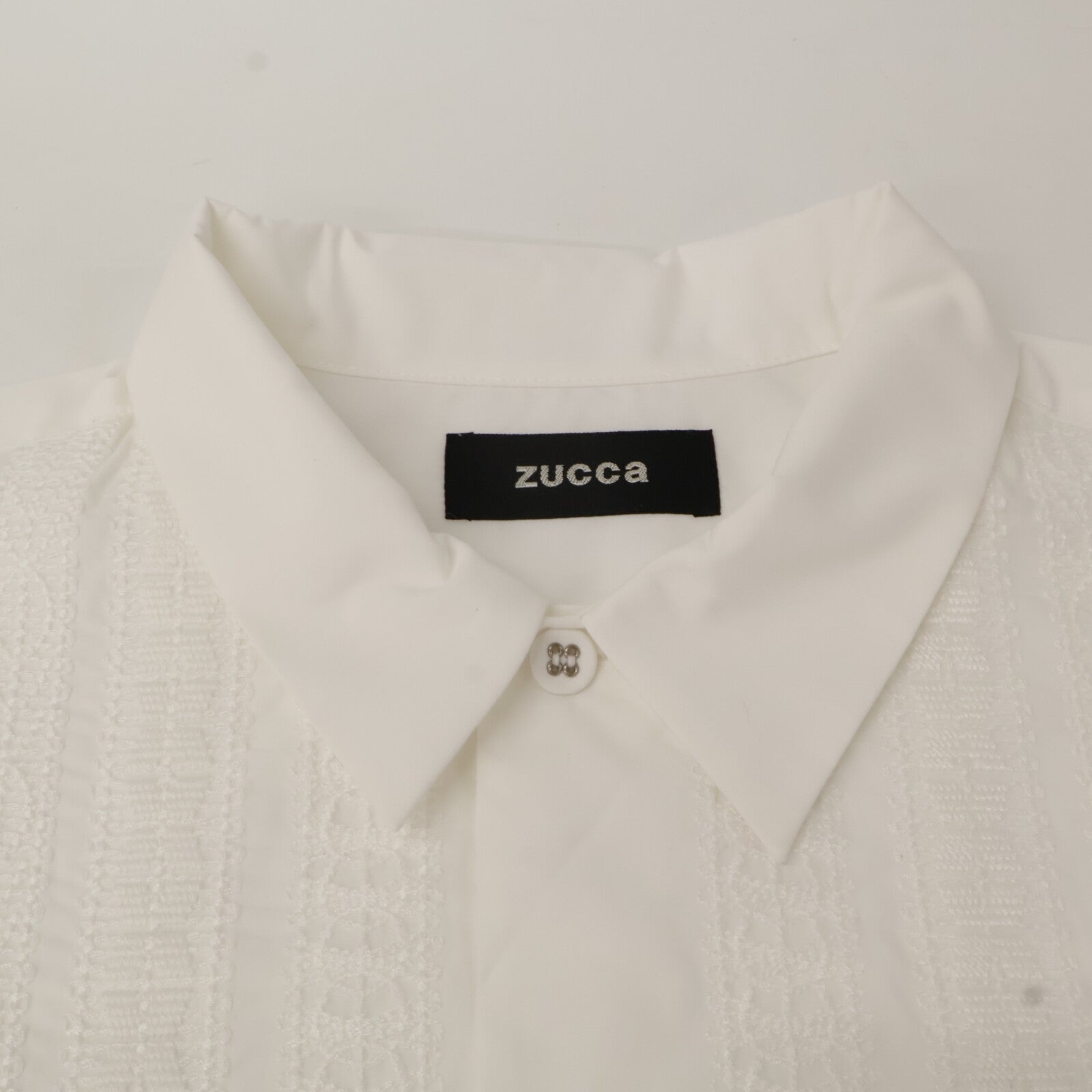 ZUCCa 祖卡 【美品】CZ54FK520 梯形蕾丝刺绣 短袖衬衫/上衣 M 男士