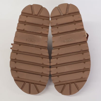 CELINE BILLY Chunky Sandals in Calfskin & Textile