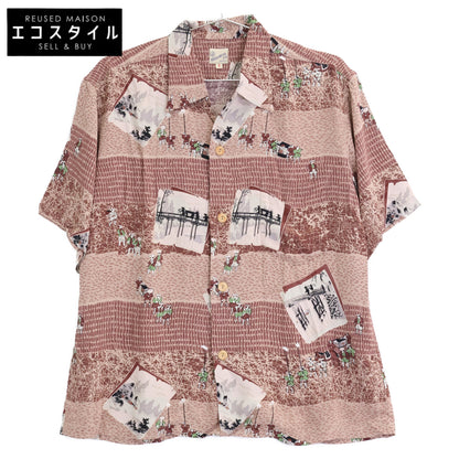 SUN SURF 【MUSASHIYA】SS30211 Sankin-kōtai Short Sleeve Rayon Aloha Shirt Tops S Men's