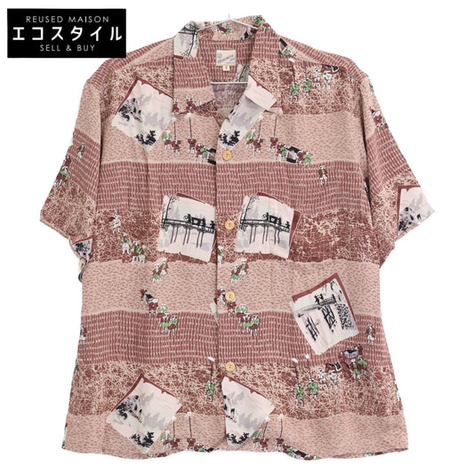 SUN SURF 【MUSASHIYA】SS30211 Sankin-kōtai Short Sleeve Rayon Aloha Shirt Tops S Men's