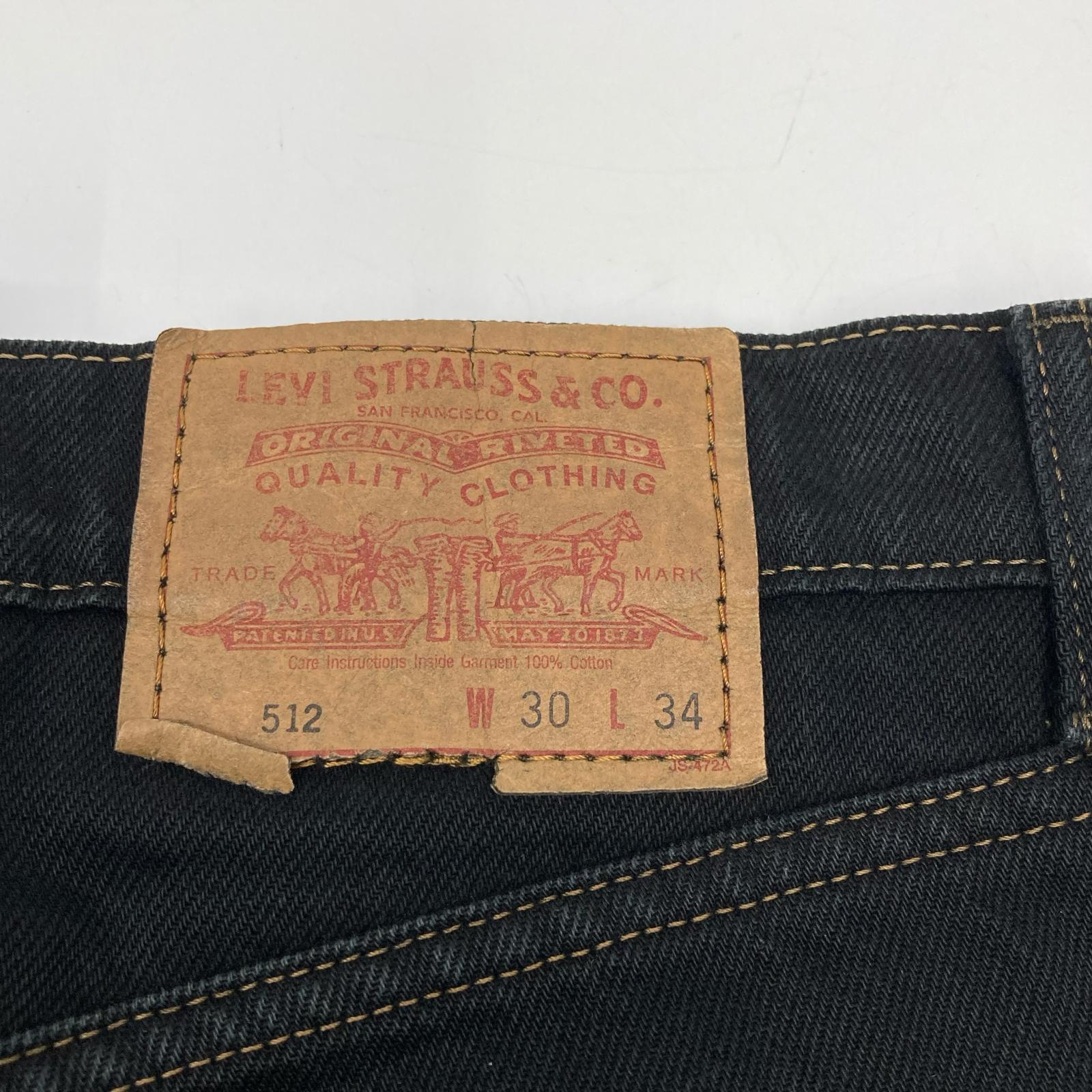 LEVI'S Levi's 90s Black 512 Old Overdyed Button Fly Denim Pants Bottoms