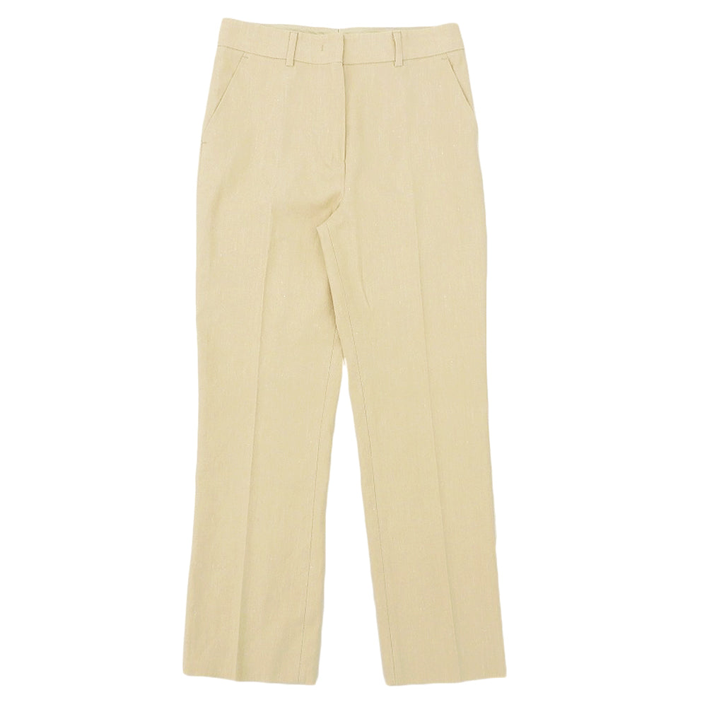 MAXMARA STUDIO マックスマーラスタジオ リネン コットン スラックスパンツ ボトムス レディース ライトベージュ 38 613109026 ボトムス
