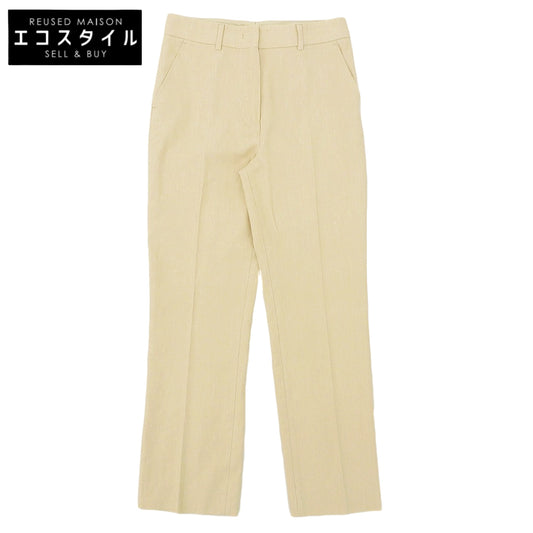 MAXMARA STUDIO マックスマーラスタジオ リネン コットン スラックスパンツ ボトムス レディース ライトベージュ 38 613109026 ボトムス