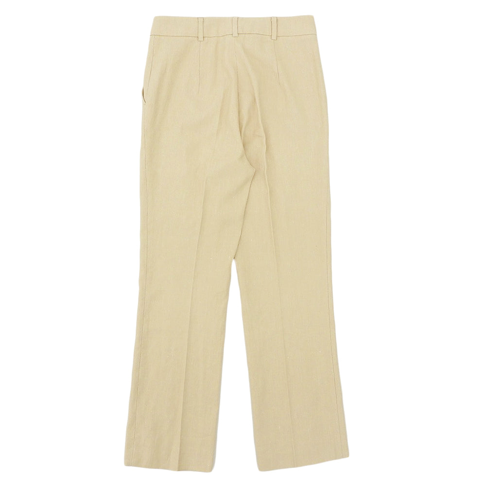 MAXMARA STUDIO マックスマーラスタジオ リネン コットン スラックスパンツ ボトムス レディース ライトベージュ 38 613109026 ボトムス