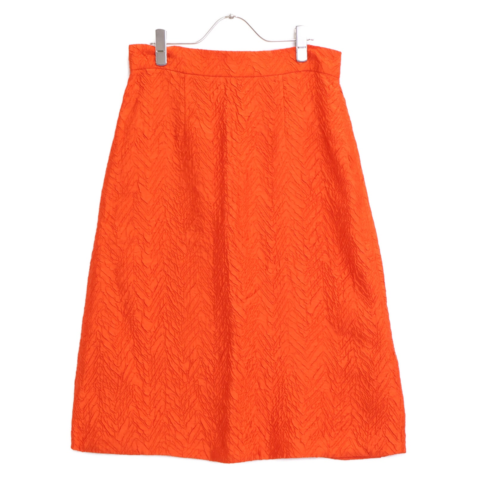 MARNI Orange Embossed Cupro Skirt 42 Women's