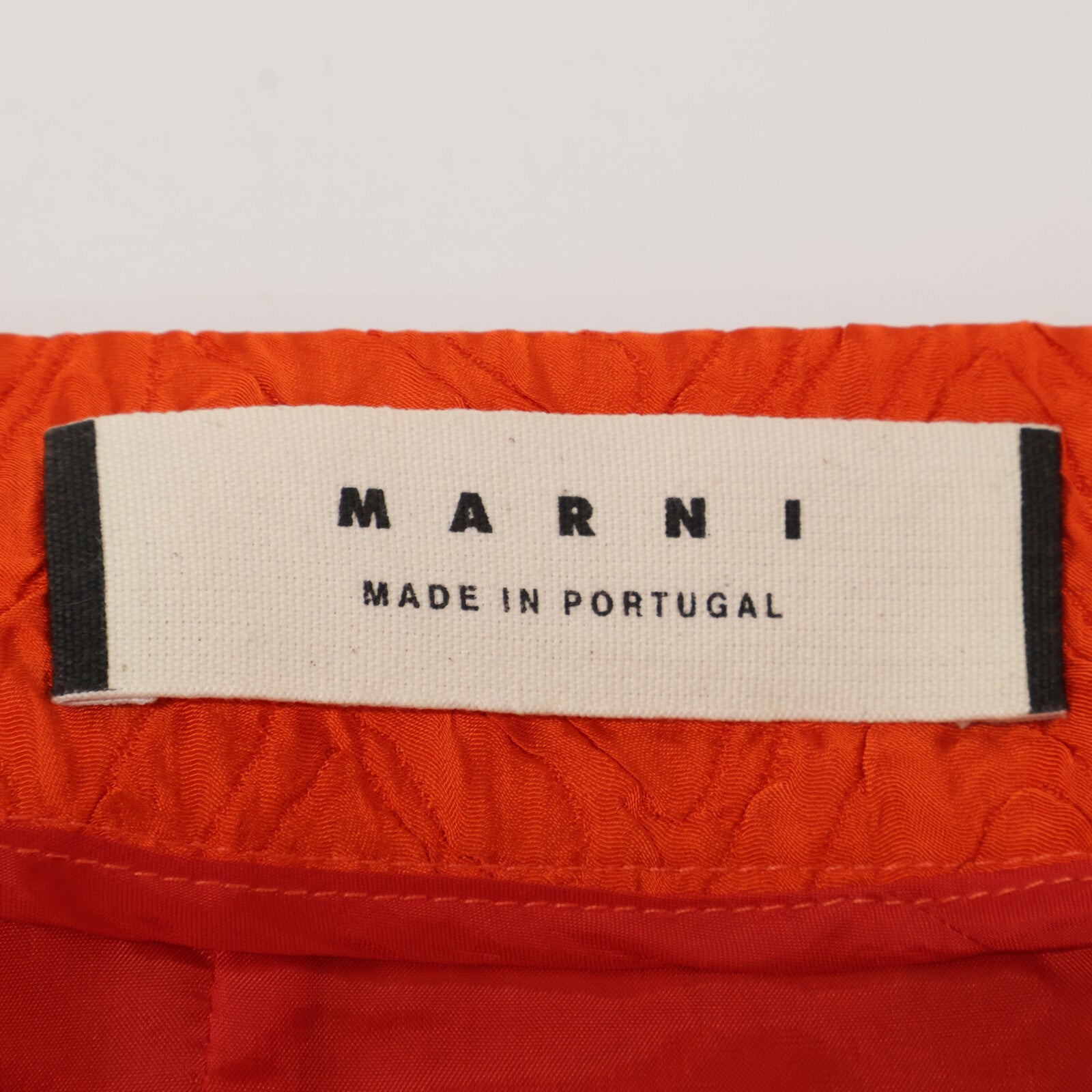 MARNI Orange Embossed Cupro Skirt 42 Women's