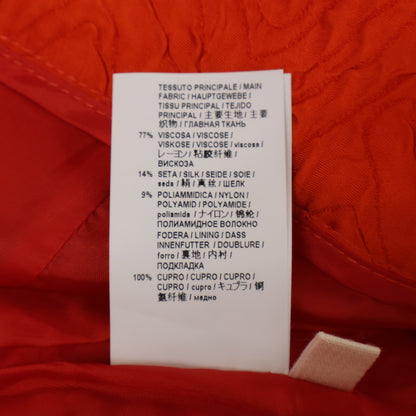 MARNI Orange Embossed Cupro Skirt 42 Women's