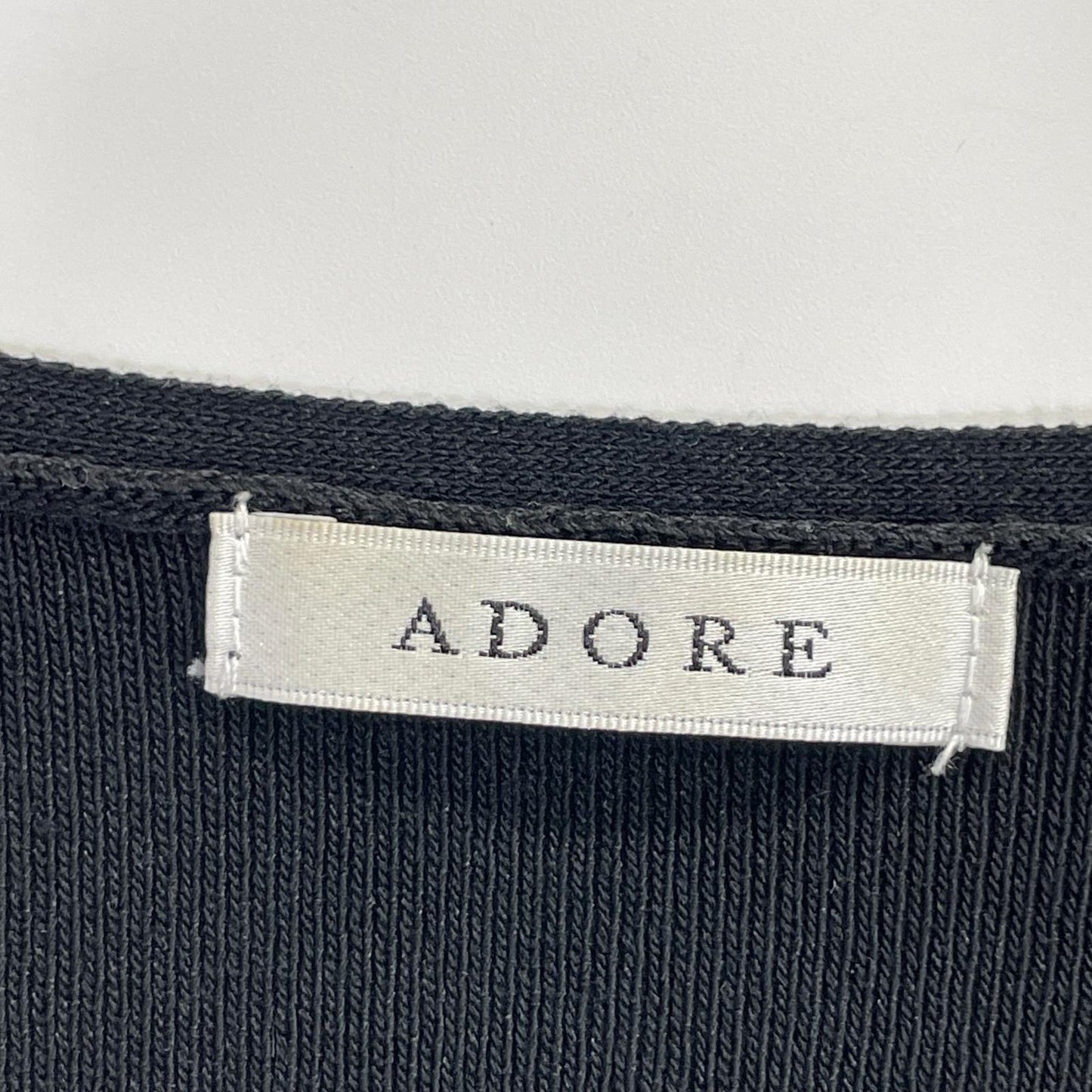 ADORE 阿多丽 531-8270803 黑色 高光V领针织套头衫 上衣 38