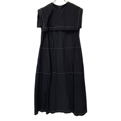 LE PHIL LE PHIL 534-1140500 Black Rustic Lawn Sailor Collar Dress Dress 1 Ladies