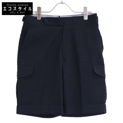 IGARASHI TROUSERS 五十岚西裤 海军蓝泡泡纱面料 侧边调节扣 工装短裤 下装