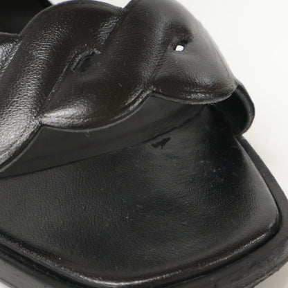 HERMES Hermes [Beautiful] Gaby 60 Gaby 60 Chaine Gourmette Chaine Torsade Chunky Heel Shoes