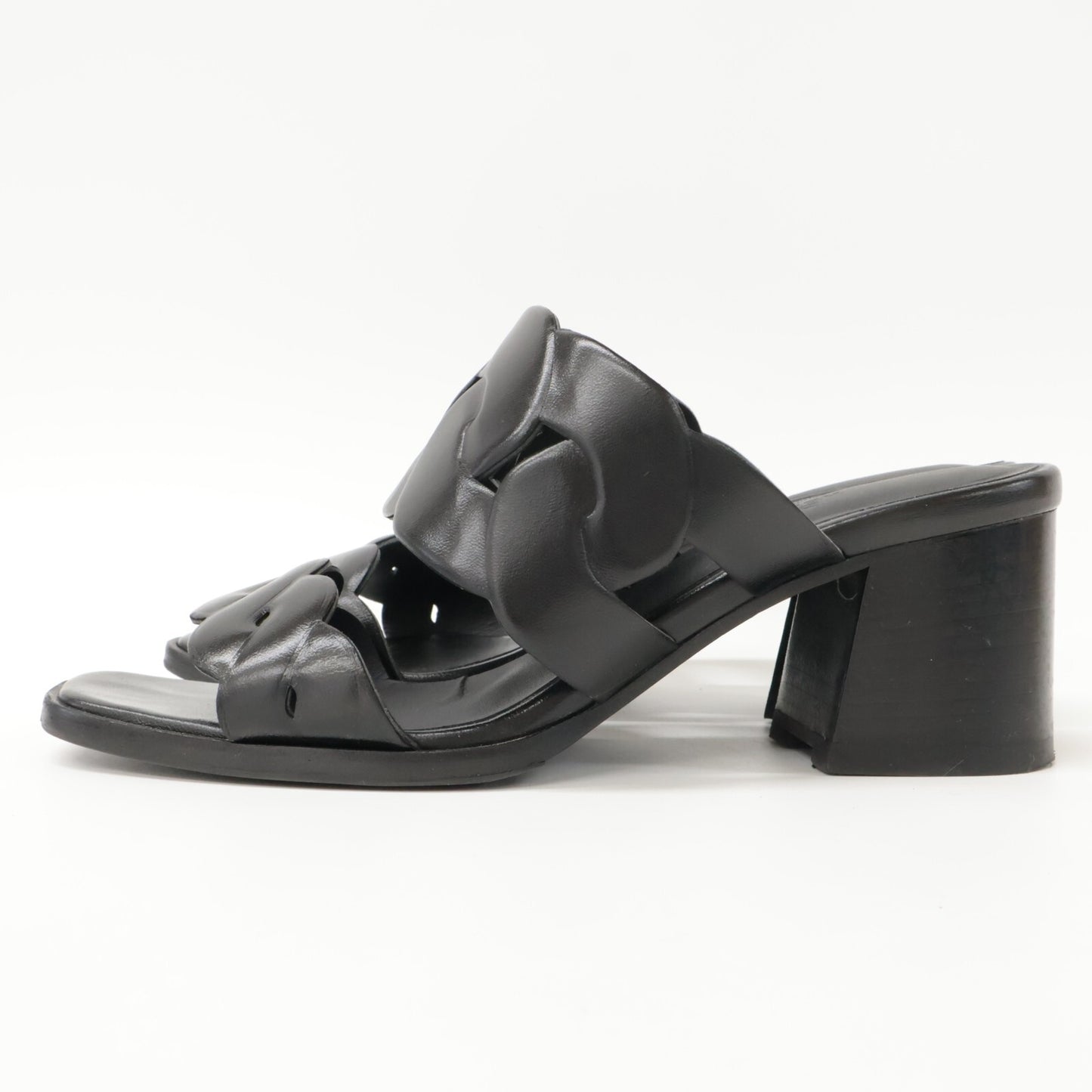 HERMES Hermes [Beautiful] Gaby 60 Gaby 60 Chaine Gourmette Chaine Torsade Chunky Heel Shoes