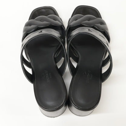 HERMES Hermes [Beautiful] Gaby 60 Gaby 60 Chaine Gourmette Chaine Torsade Chunky Heel Shoes