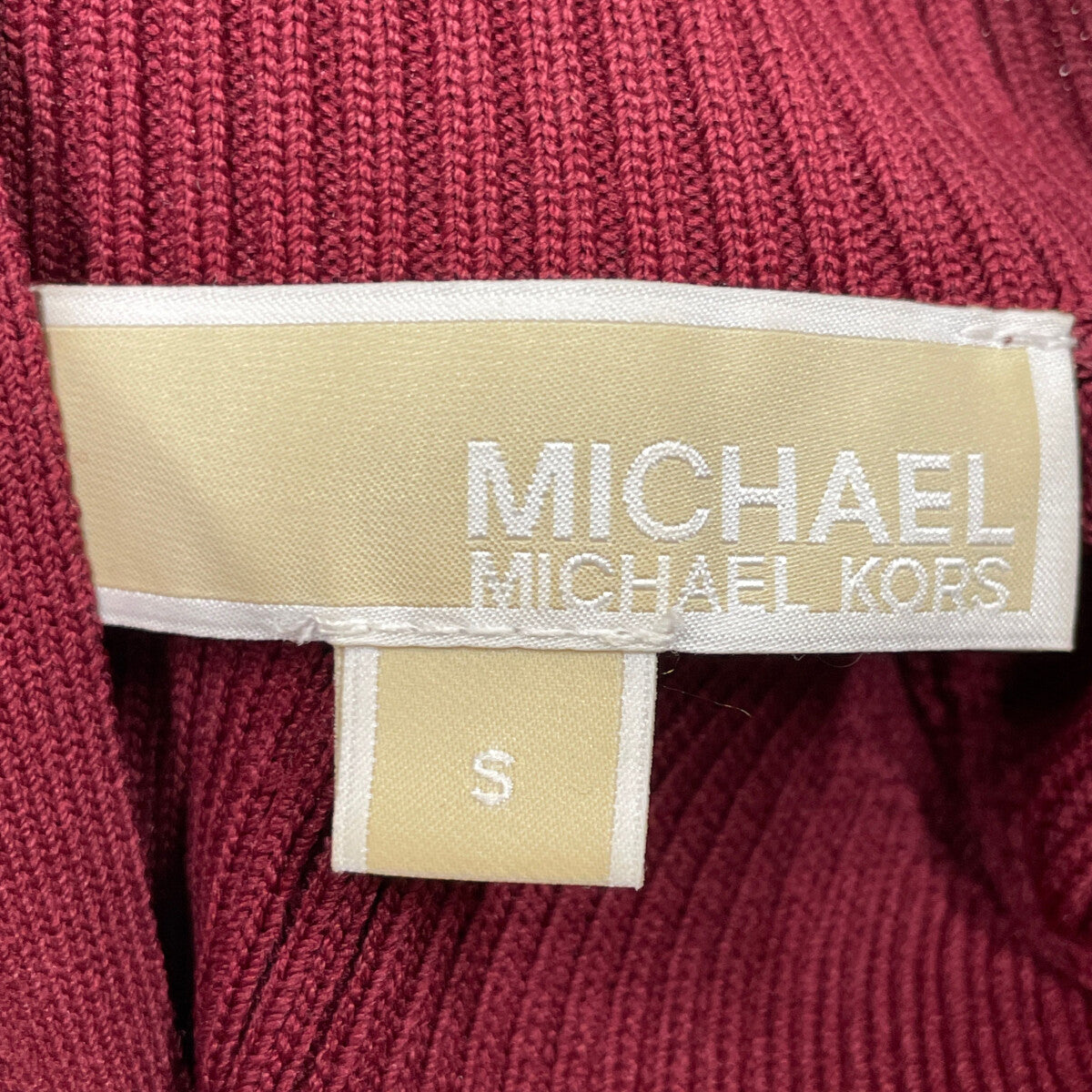 MICHAEL KORS 迈克高仕 人造丝×尼龙 侧边Logo织带 短袖罗纹针织连衣裙 连衣裙 S 女士