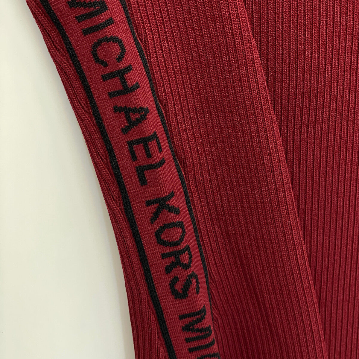 MICHAEL KORS 迈克高仕 人造丝×尼龙 侧边Logo织带 短袖罗纹针织连衣裙 连衣裙 S 女士