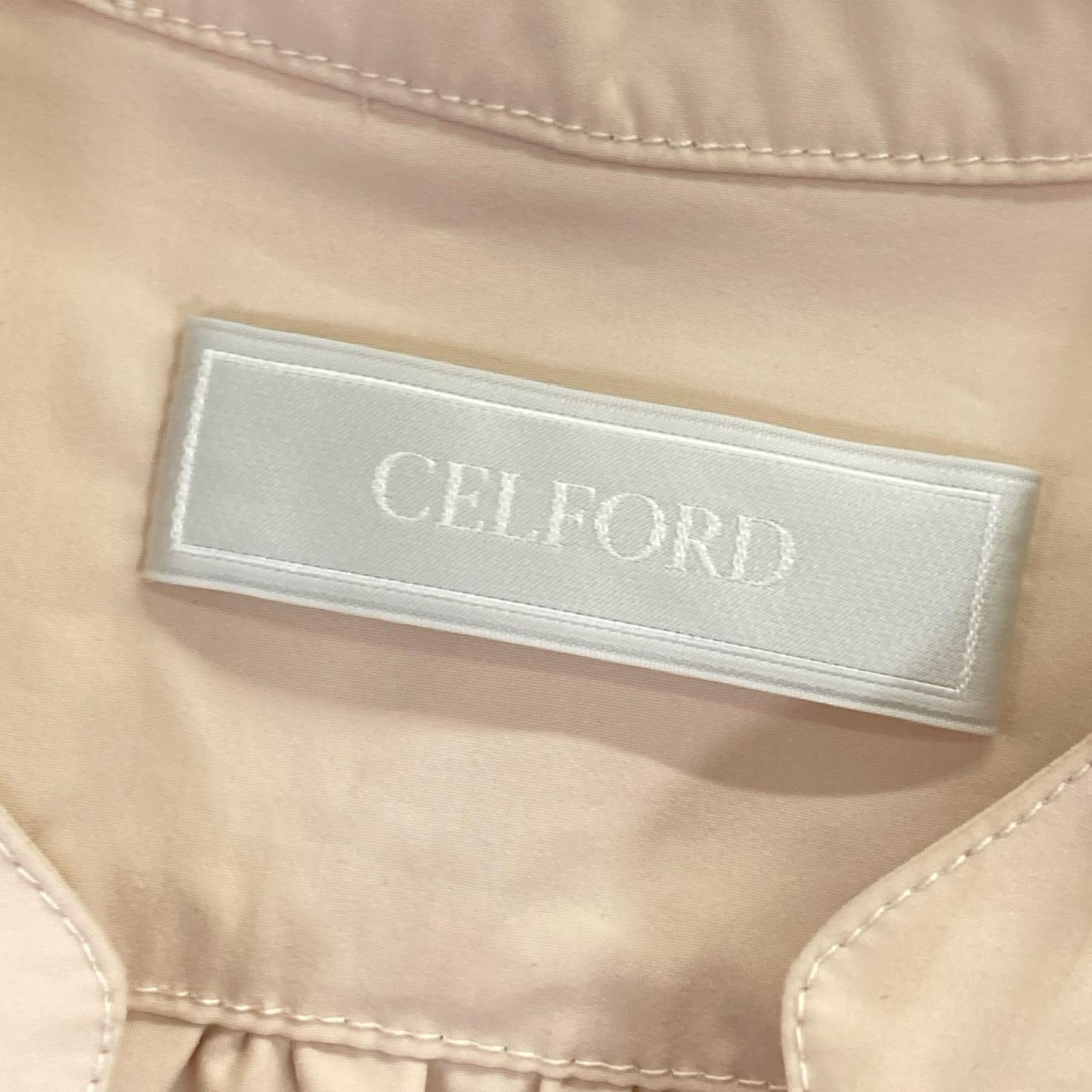 CELFORD Light Pink Scalloped Volume Tunic Top ONE