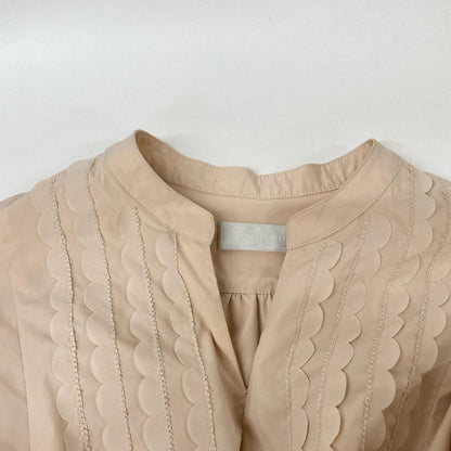 CELFORD Light Pink Scalloped Volume Tunic Top ONE
