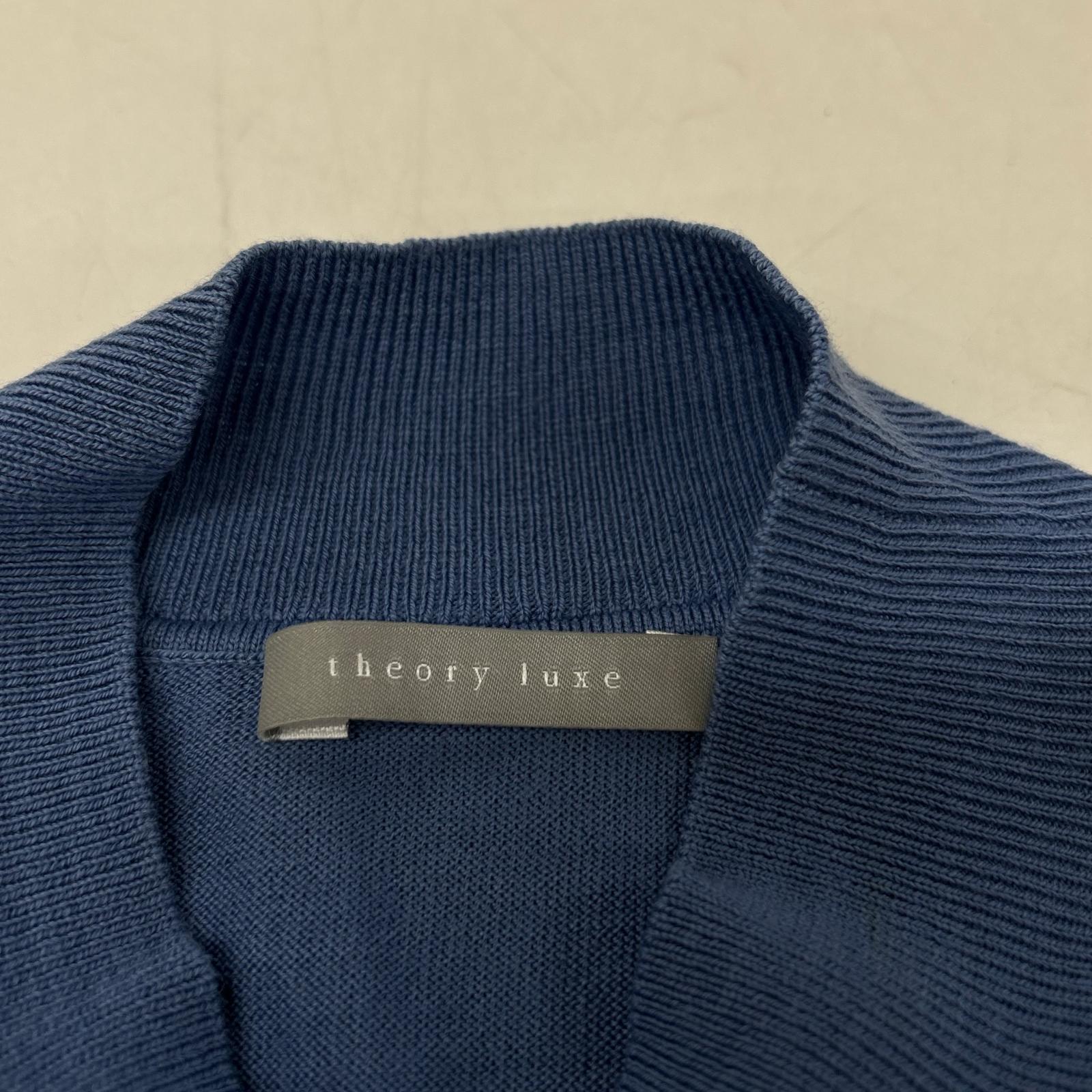 theory luxe 奢华理论 24AW 03-4301716 浅蓝色 羊毛 法式袖 针织衫 上衣 S32