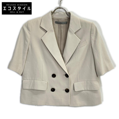 theory luxe セオリーリュクス 24AW 03-4304400 オフホワイト ハーフスリーブ Clinda Becca ダブルジャケット ジャケット