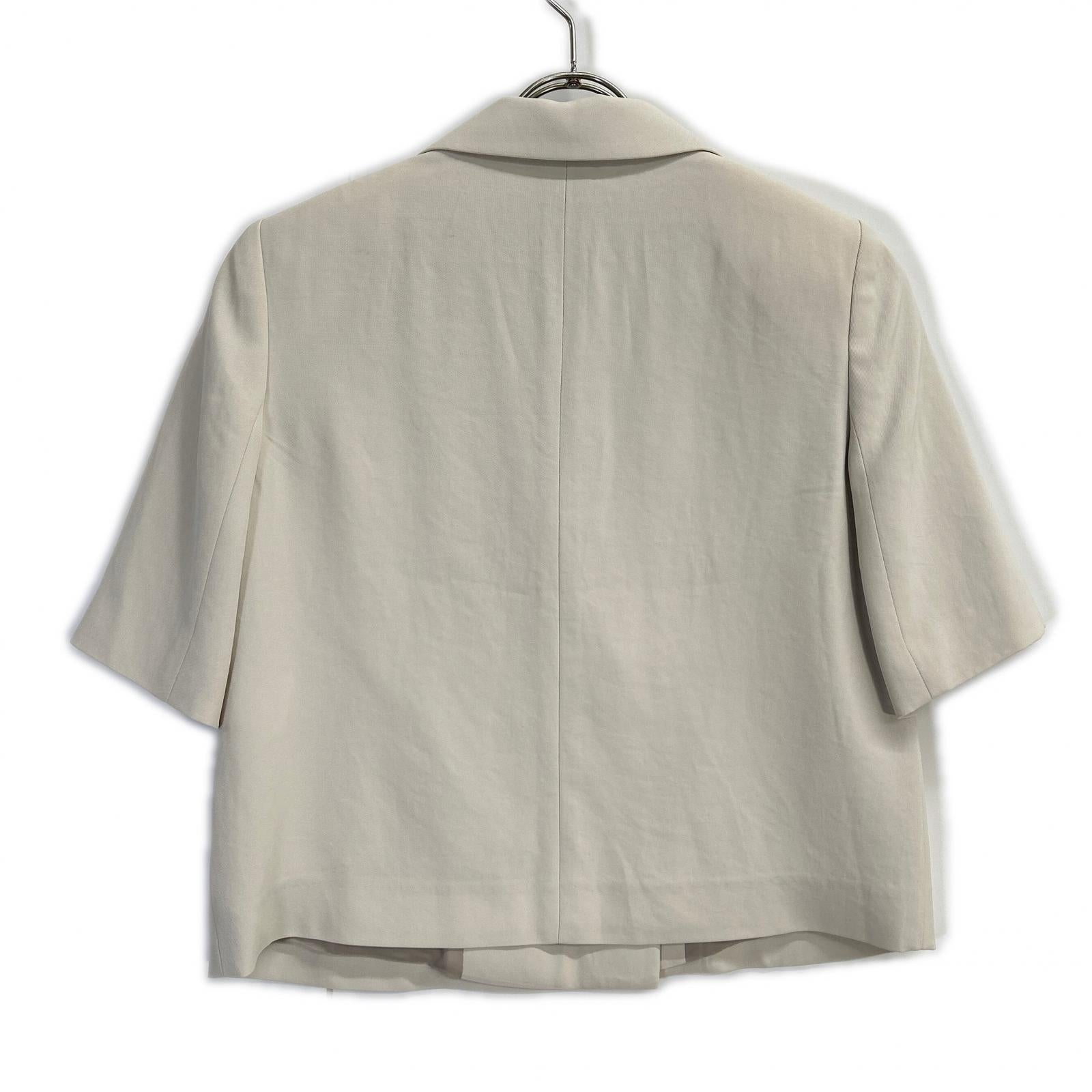 theory luxe セオリーリュクス 24AW 03-4304400 オフホワイト ハーフスリーブ Clinda Becca ダブルジャケット ジャケット